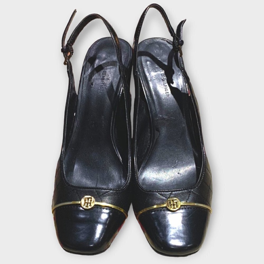 Tommy Hilfiger Sling Back Trina Pump Black Size 10